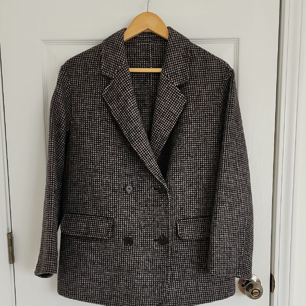 Black and White Checkered Blazer